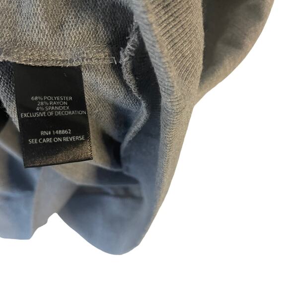 Torrid Women's Plus Size 5 Grey Elbow Sleeve Eyelet Flutter Sweater - Picture 5 of 8